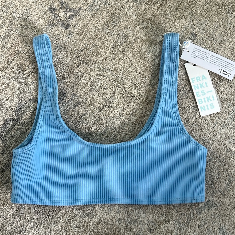 Frankie’s Bikinis Connor chambray ribbed top
